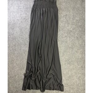 Women's Black Halter Maxi Dress Beaded Empire Waist Sleeveless Size M.      A11